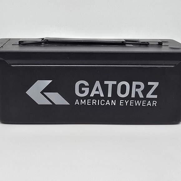 *SOLD* Gatorz Octane Polished Silver Frame Grey Lens Sunglasses w/ Ammo Box Case - Picture 15 of 16